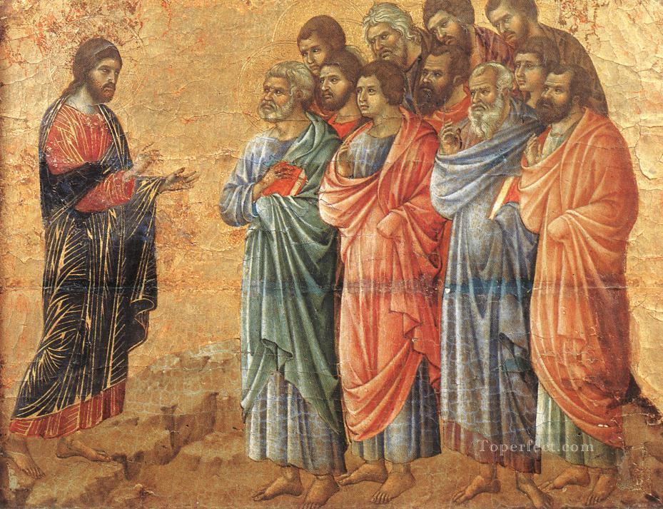 Appearance on the Mountain in Galilee Sienese School Duccio Oil Paintings